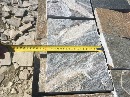 Плитка пилёная златолит Уральский для цоколя, отмостки купить в Благовещенске